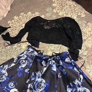 Two Piece Sequin Heart Dress